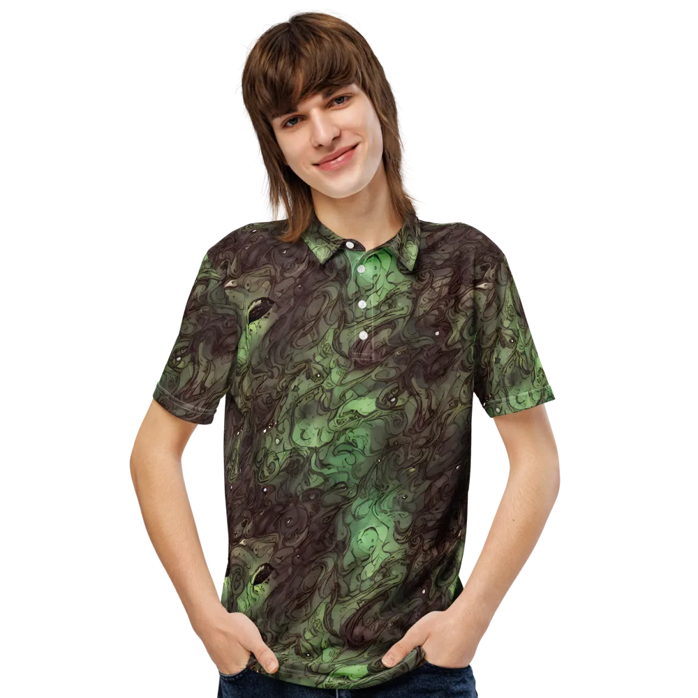 Mossborn Masquerade on Men's Slim Fit Polo Shirt — Front