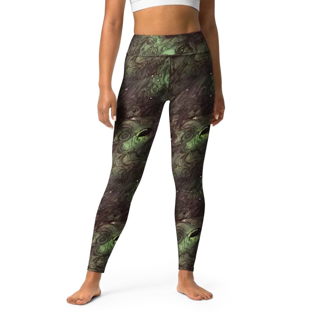 Mossborn Masquerade on Yoga Leggings — Front