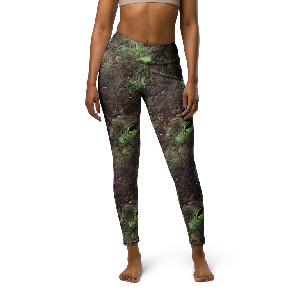Mossborn Masquerade on Yoga Leggings — Front