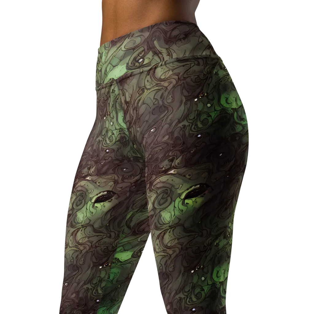 Mossborn Masquerade on Yoga Leggings — Left Front