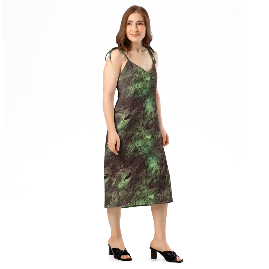 Mossborn Masquerade on Slip Dress — Right Front