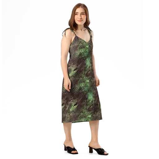 Mossborn Masquerade on a Slip Dress