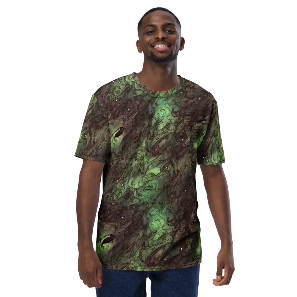 Mossborn Masquerade on Men's Crew Neck T-Shirt — Front