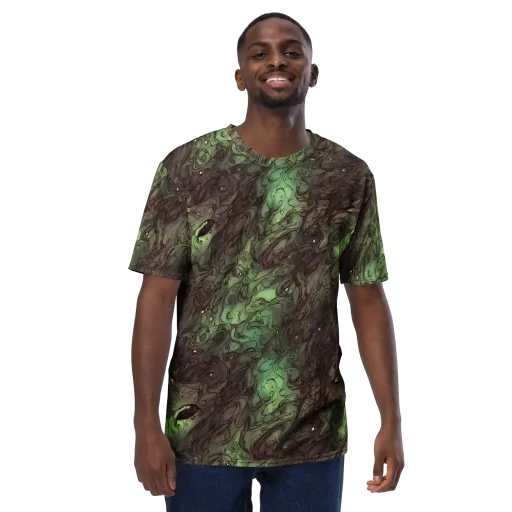 Mossborn Masquerade on a Men's Crew Neck T-Shirt