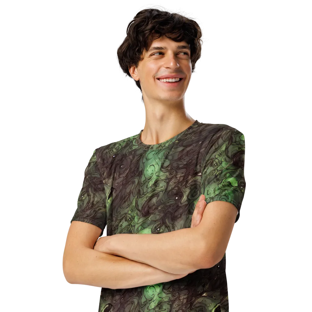 Mossborn Masquerade on Men's Crew Neck T-Shirt — Left Front