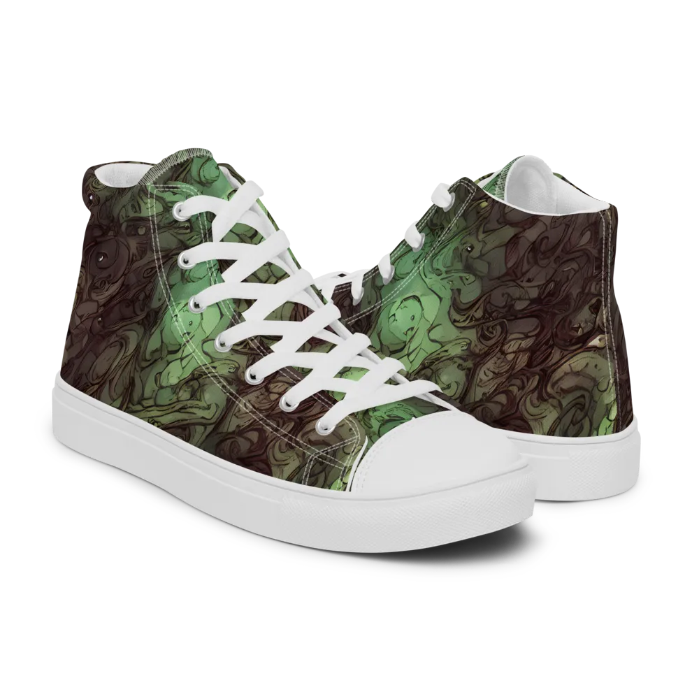 Mossborn Masquerade on Men's High Top Canvas Shoes — Right