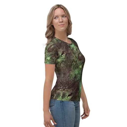 Mossborn Masquerade on a Women's Crew Neck T-Shirt