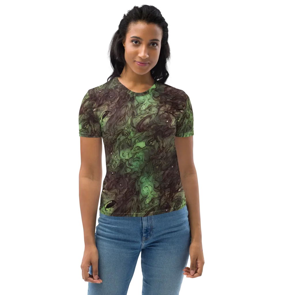 Mossborn Masquerade on Women's Crew Neck T-Shirt — Front