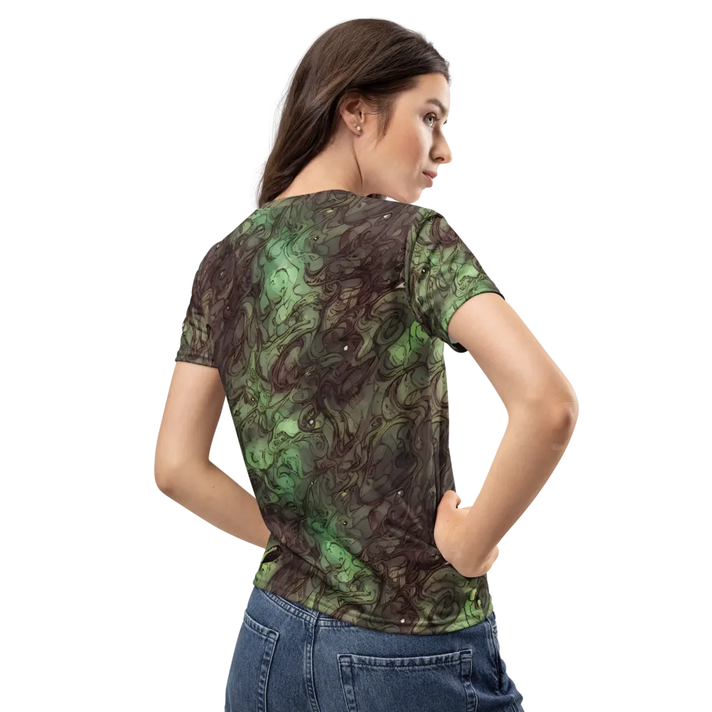 Mossborn Masquerade on Women's Crew Neck T-Shirt — Back
