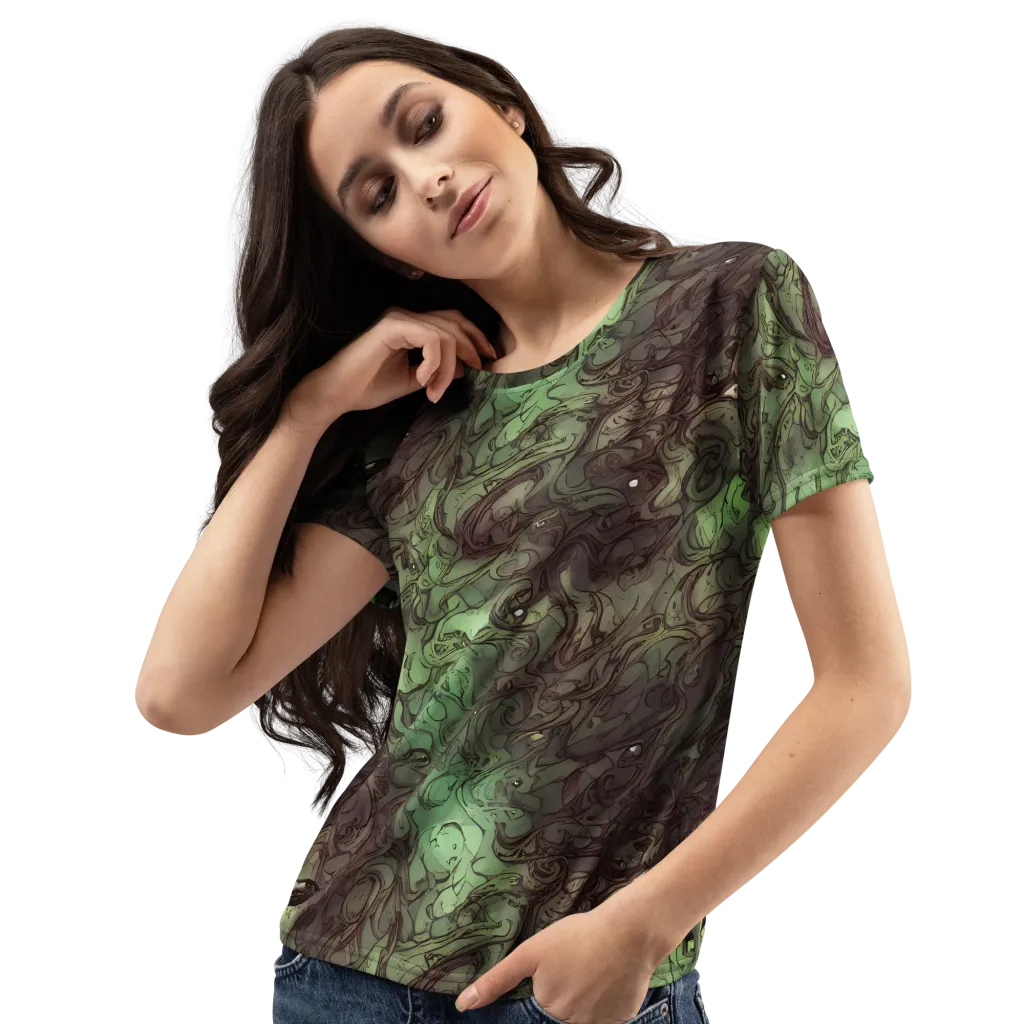 Mossborn Masquerade on Women's Crew Neck T-Shirt — Left Front