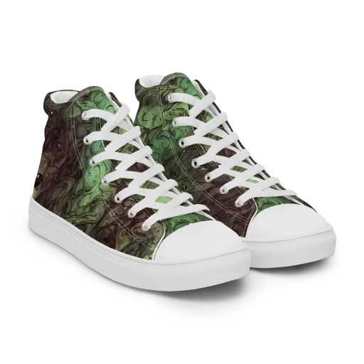 Mossborn Masquerade on a Women's High Top Canvas Shoes