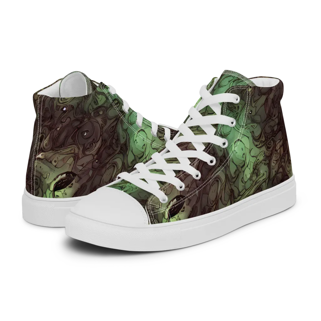 Mossborn Masquerade on Women's High Top Canvas Shoes — Left