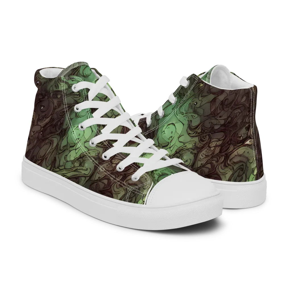 Mossborn Masquerade on Women's High Top Canvas Shoes — Right