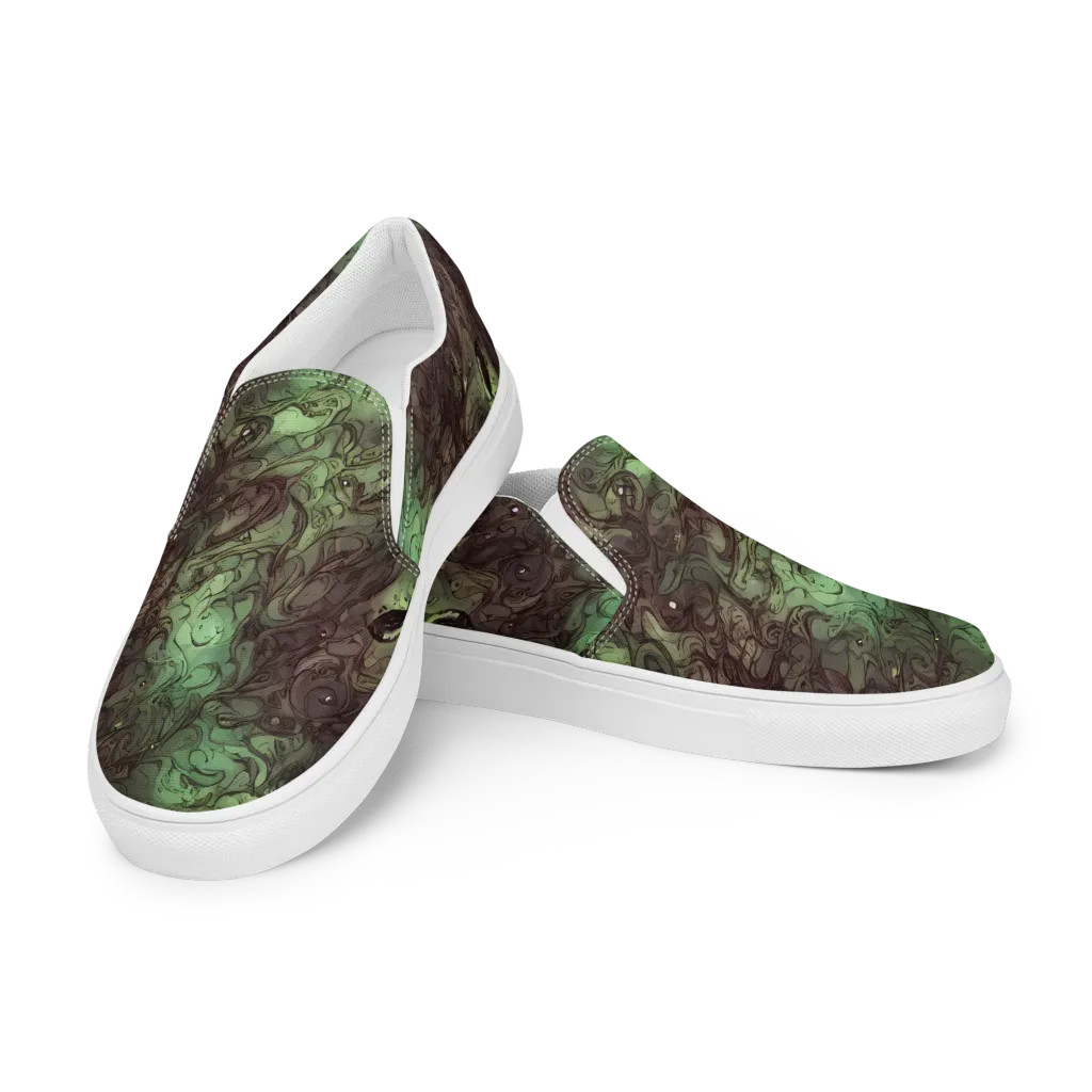Mossborn Masquerade on Men's Slip-On Canvas Shoes — Left Front
