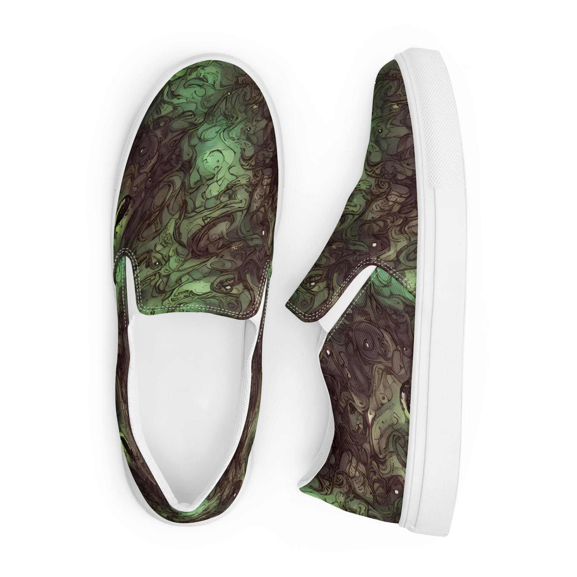 Mossborn Masquerade on Men's Slip-On Canvas Shoes — Front
