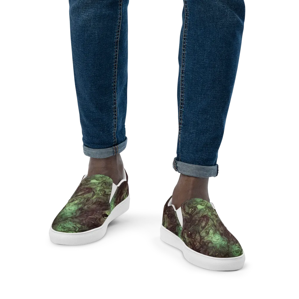 Mossborn Masquerade on Men's Slip-On Canvas Shoes — Front