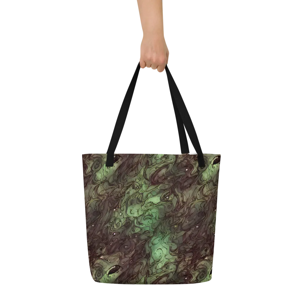 Mossborn Masquerade on Large Tote Bag W/ Pocket — Front