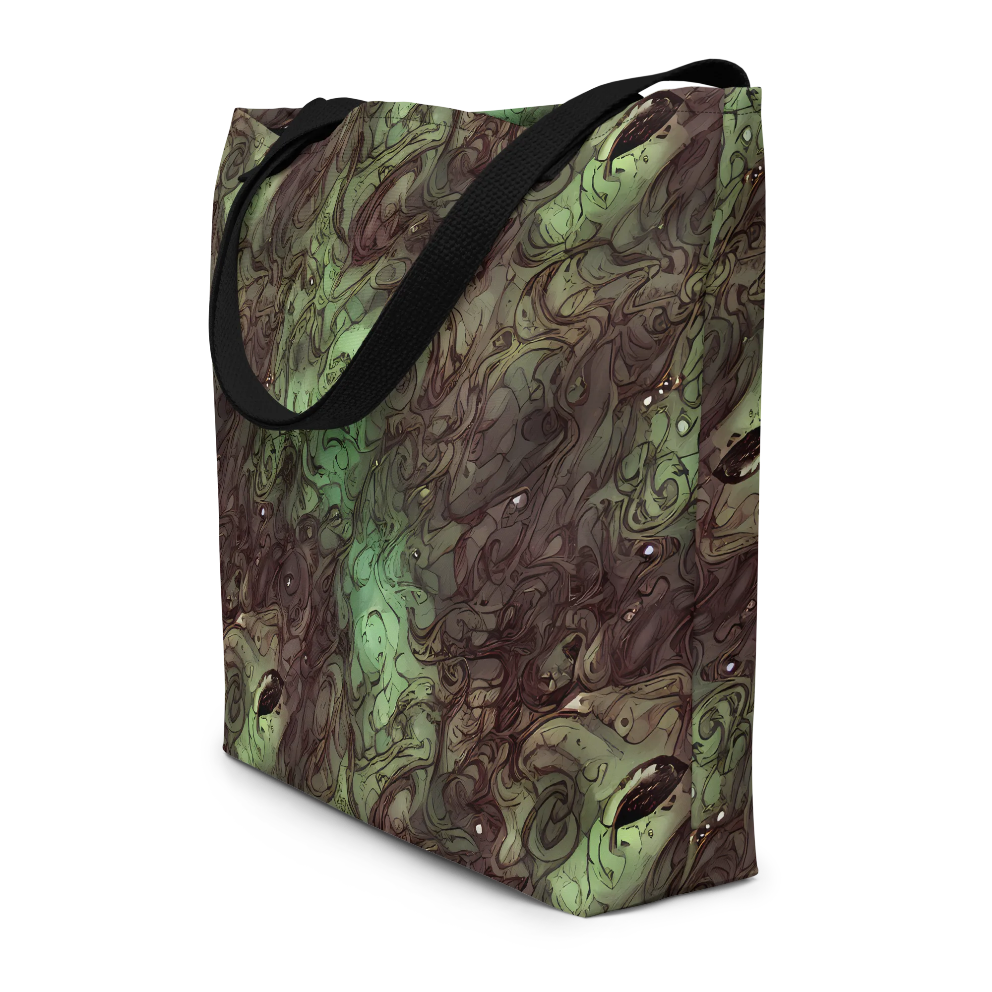 Mossborn Masquerade on Large Tote Bag W/ Pocket — Front