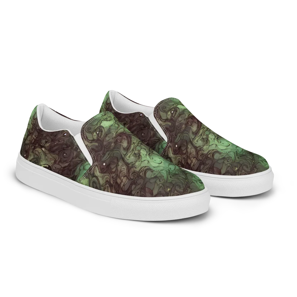 Mossborn Masquerade on Women's Slip-On Canvas Shoes — Right Front