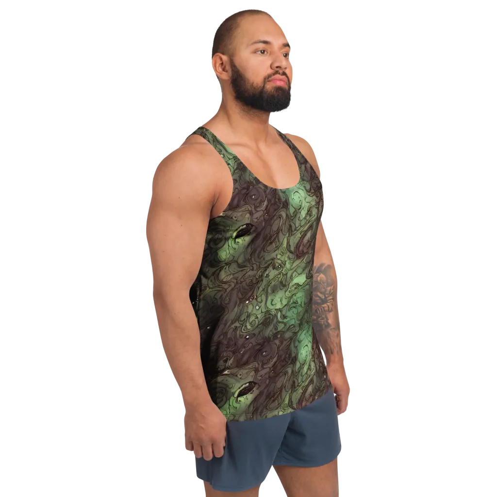 Mossborn Masquerade on Men's Tank Top — Right Front
