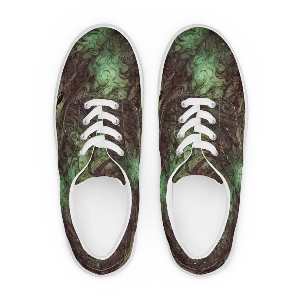 Mossborn Masquerade on Men's Lace-Up Canvas Shoes — Front