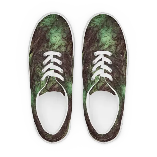 Mossborn Masquerade on a Men's Lace-Up Canvas Shoes