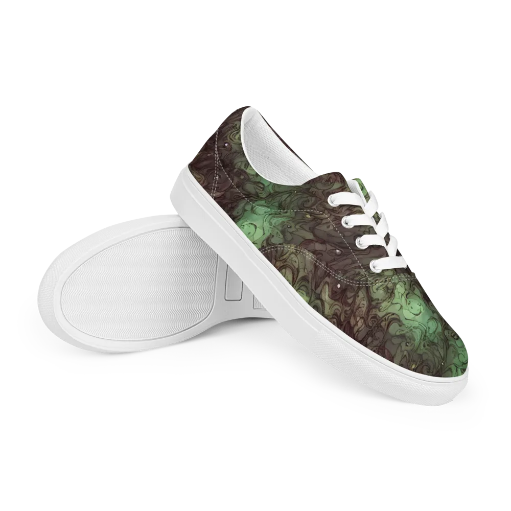 Mossborn Masquerade on Men's Lace-Up Canvas Shoes — Right Front