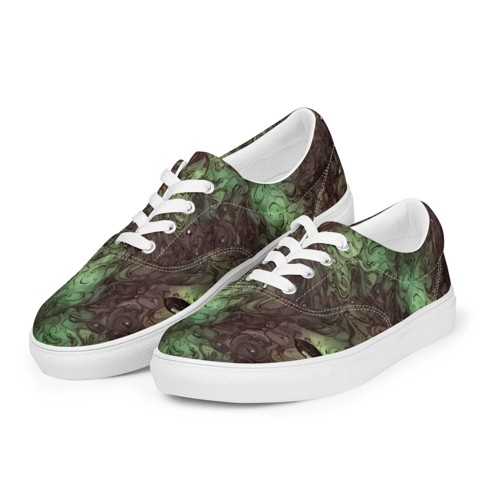 Mossborn Masquerade on Men's Lace-Up Canvas Shoes — Left Front