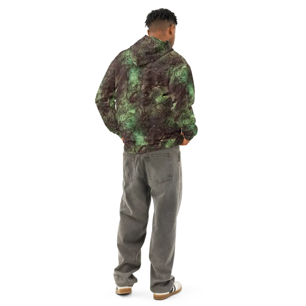 Mossborn Masquerade on Cotton Hoodie — Back