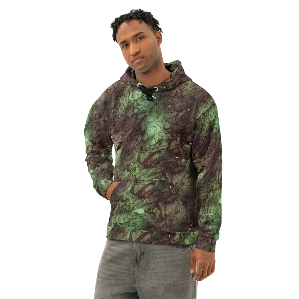 Mossborn Masquerade on Cotton Hoodie — Left Front