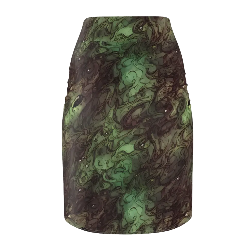 Mossborn Masquerade on Pencil Skirt — Back
