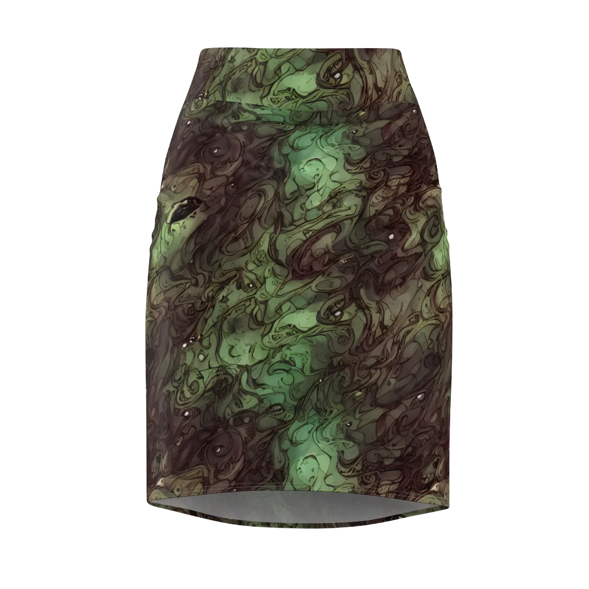 Mossborn Masquerade on Pencil Skirt — Front