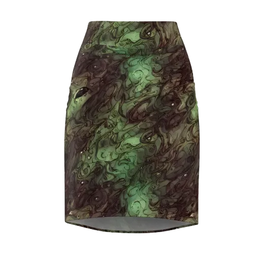 Mossborn Masquerade on a Pencil Skirt