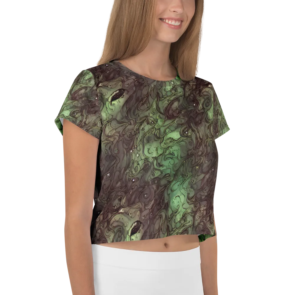 Mossborn Masquerade on Crop Tee — Right