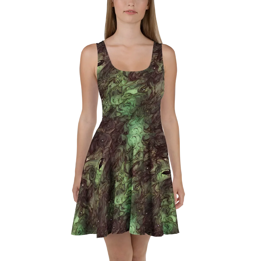 Mossborn Masquerade on Skater Dress — Front