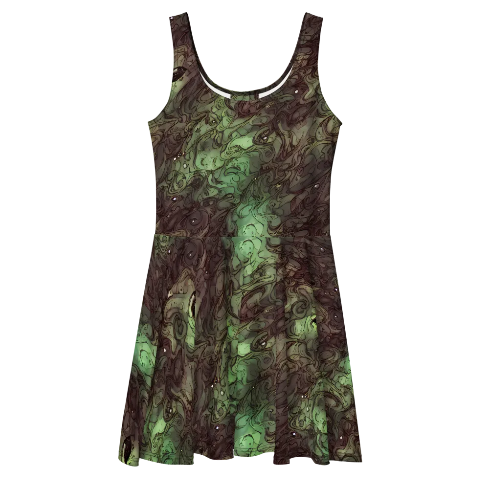 Mossborn Masquerade on Skater Dress — Front