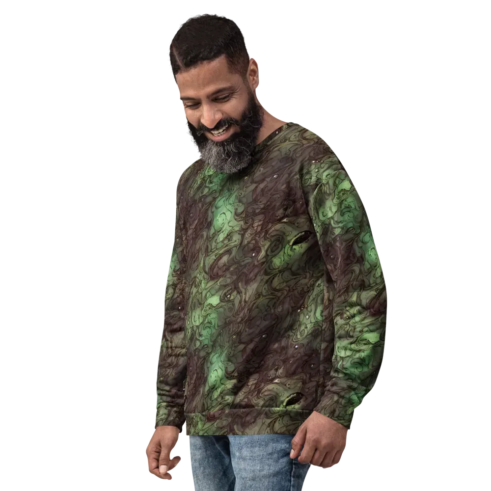 Mossborn Masquerade on Sweatshirt — Left Front