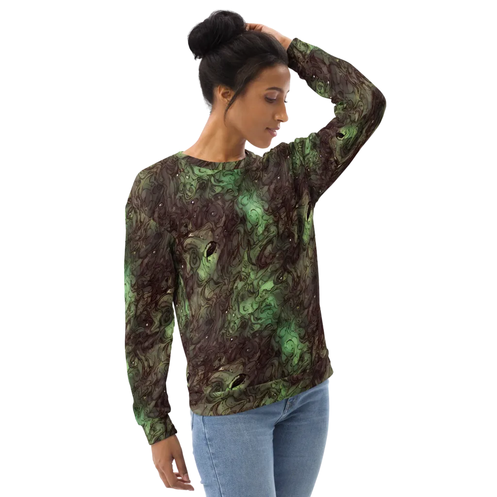 Mossborn Masquerade on Sweatshirt — Right Front