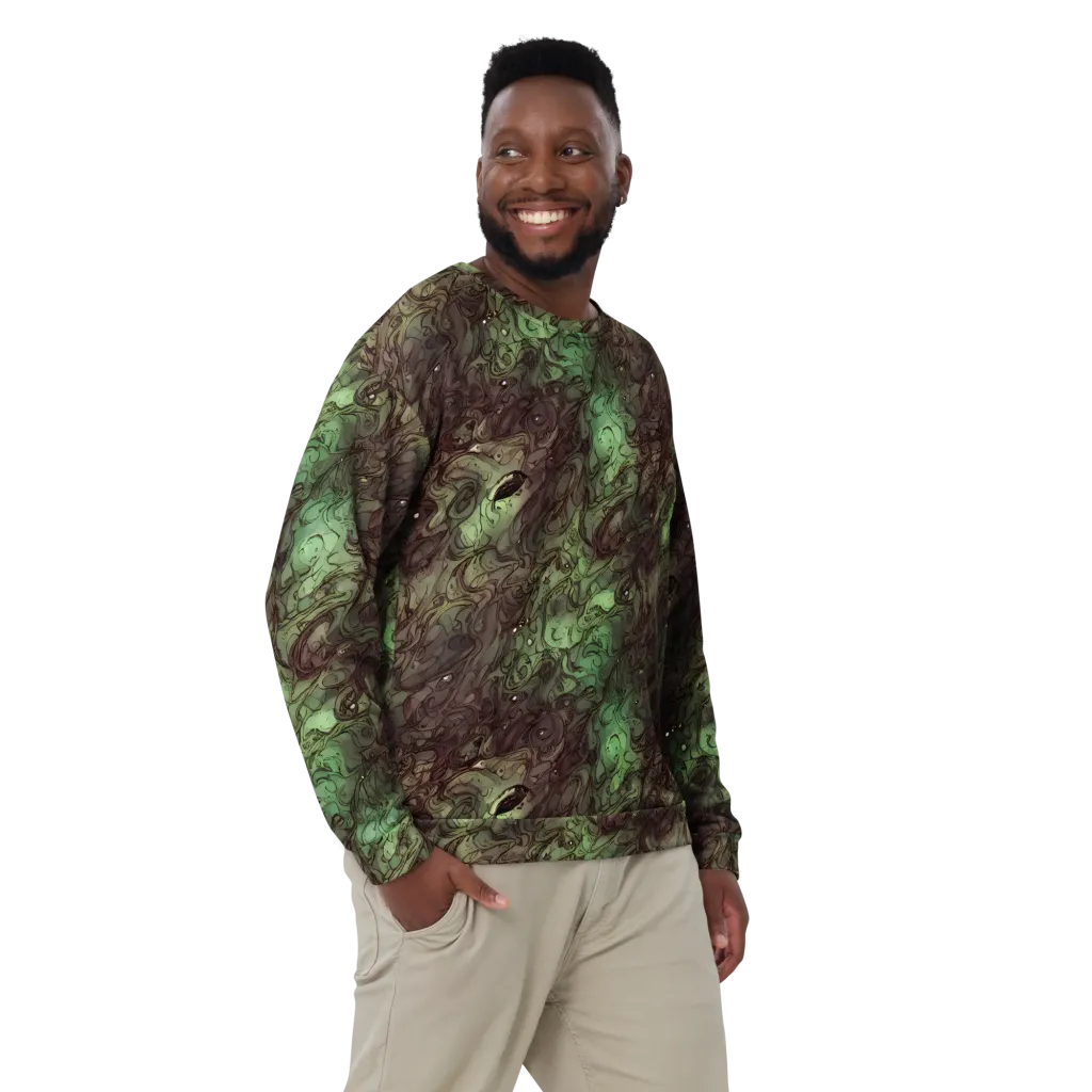 Mossborn Masquerade on Sweatshirt — Front