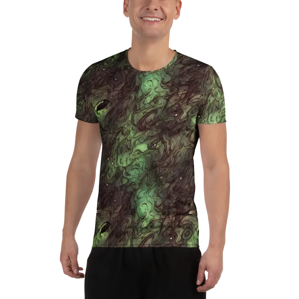 Mossborn Masquerade on Men's Athletic T-Shirt — Front