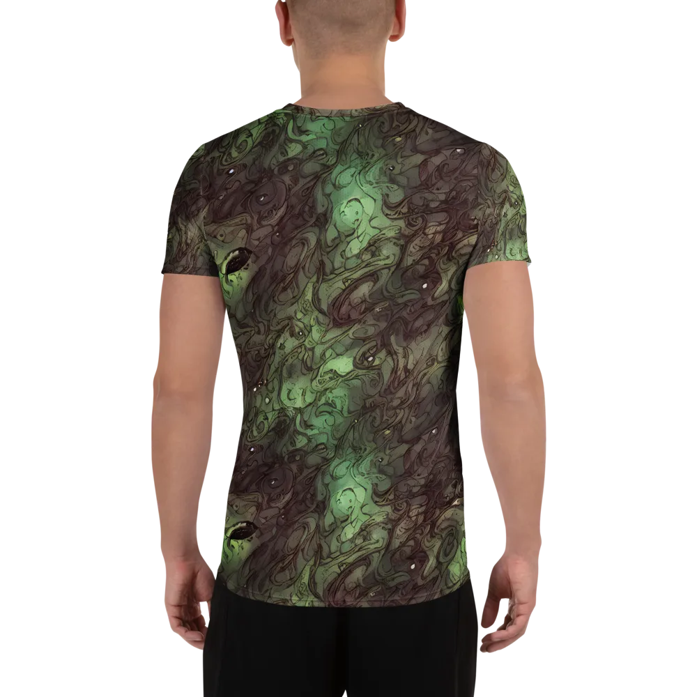 Mossborn Masquerade on Men's Athletic T-Shirt — Back