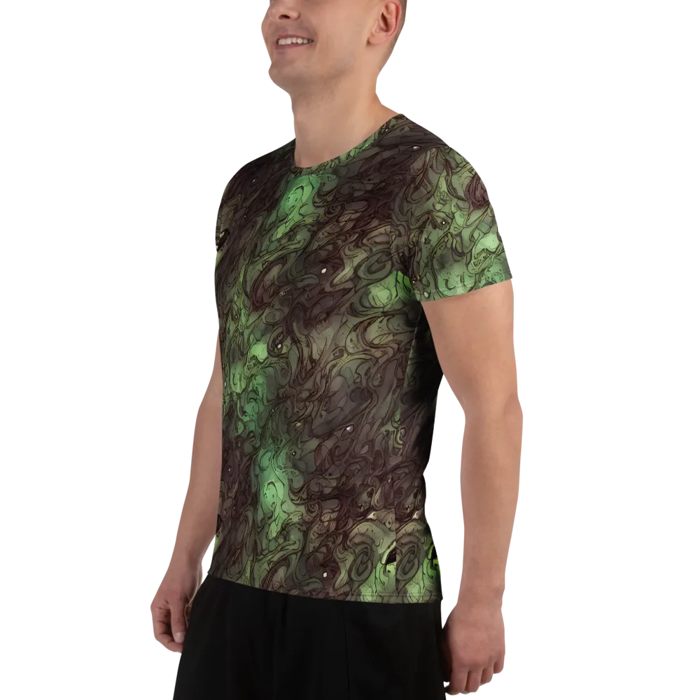 Mossborn Masquerade on Men's Athletic T-Shirt — Left