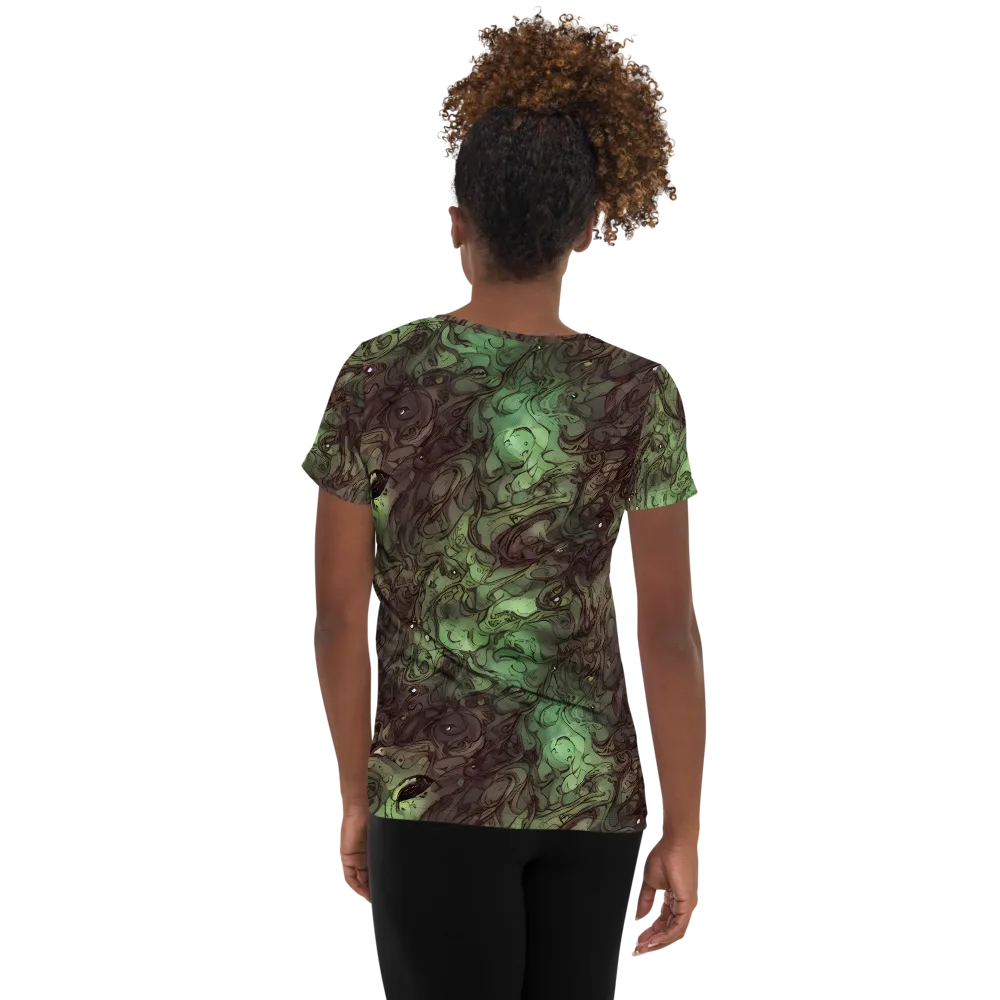 Mossborn Masquerade on Women's Athletic T-Shirt — Back