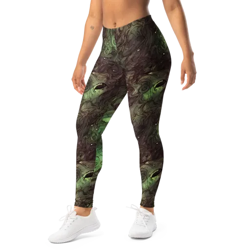 Mossborn Masquerade on a Leggings