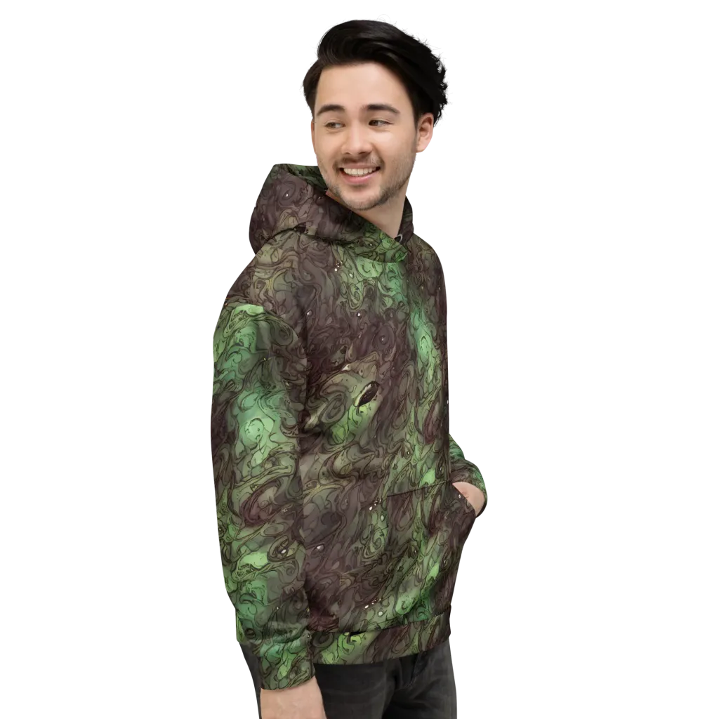 Mossborn Masquerade on Hoodie — Right
