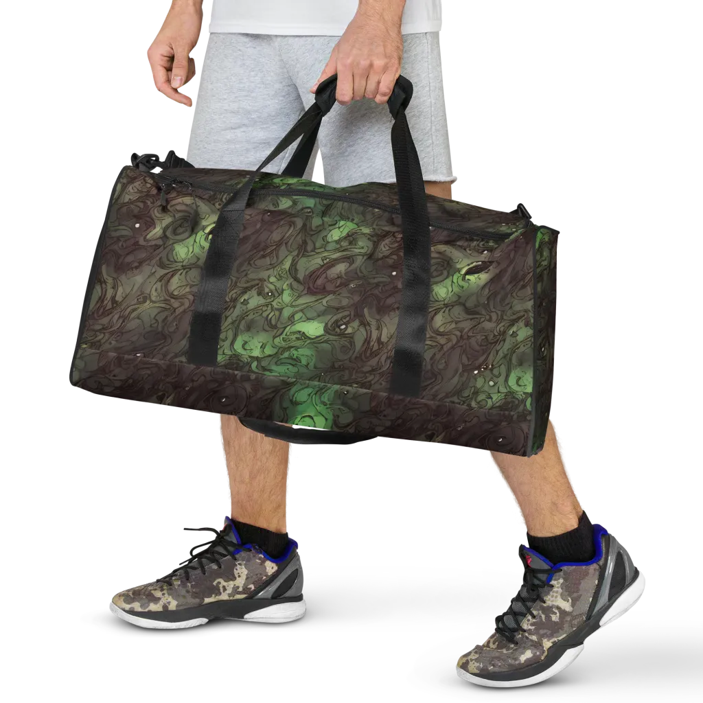 Mossborn Masquerade on Duffle Bag — Front