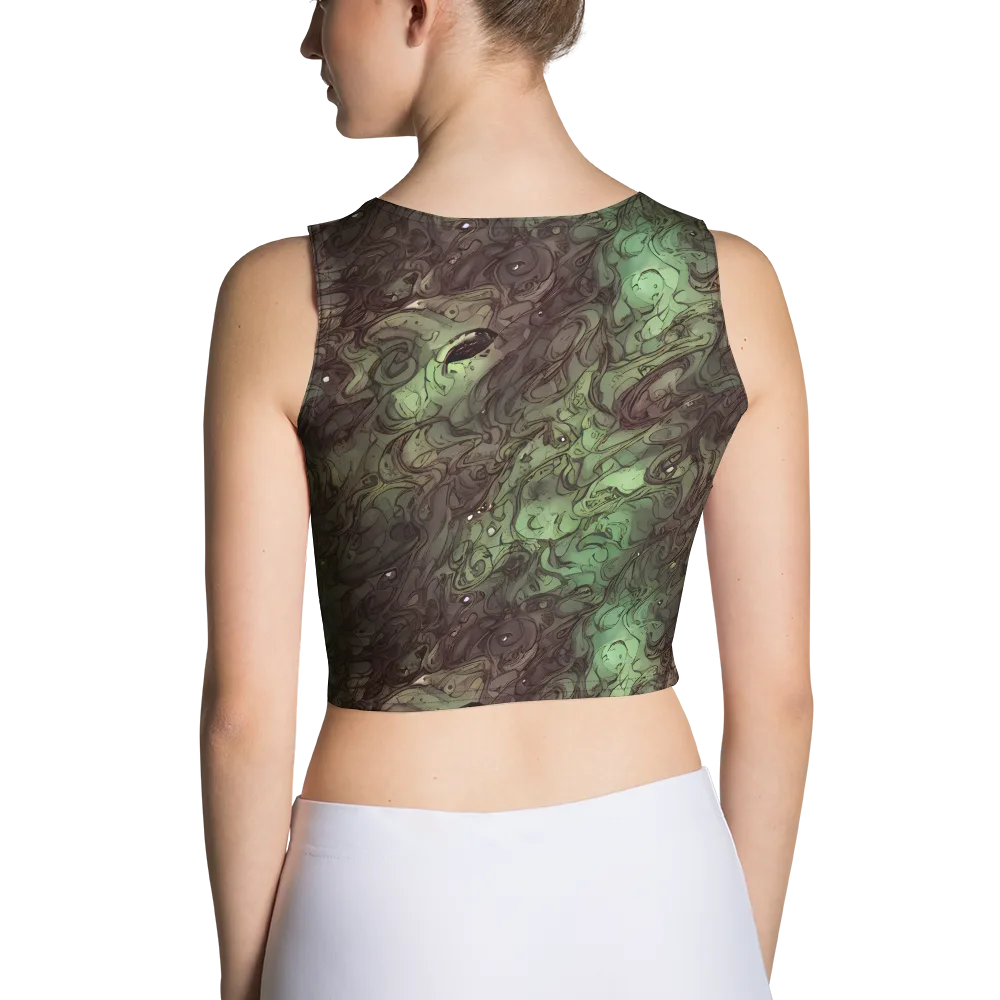 Mossborn Masquerade on Crop Top — Back