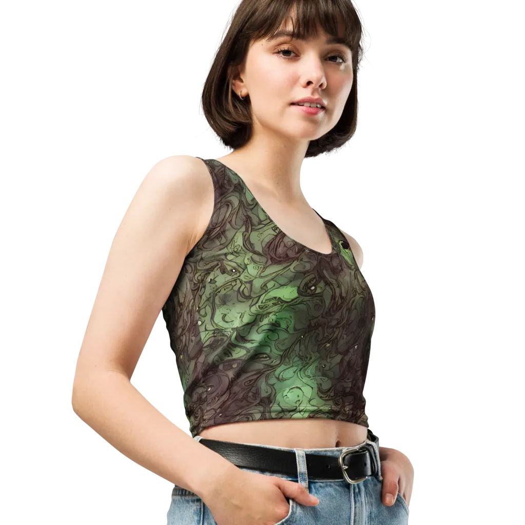 Mossborn Masquerade on Crop Top — Right Front
