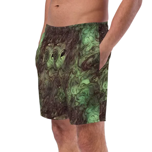 Mossborn Masquerade on a Swim Trunks
