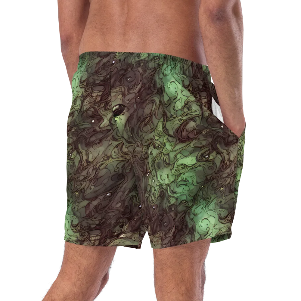 Mossborn Masquerade on Swim Trunks — Right Back